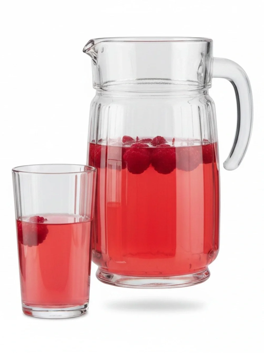 Circus by Sam Edelman Clear Glass 5-Piece Beverage Set with Pink Drink